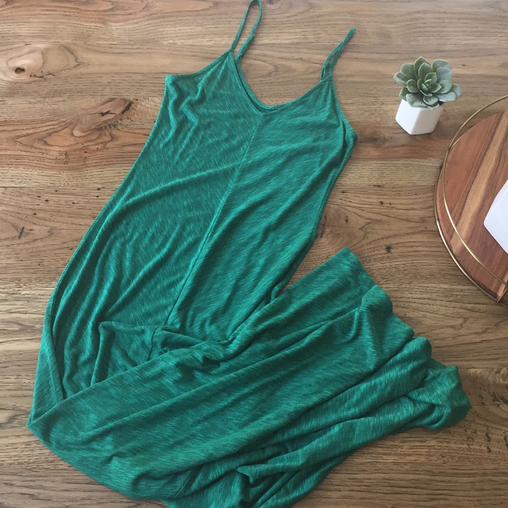 Mossimo Green Spaghetti Strap Maxi Dress